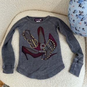Sparkle by stoopher gray thermal top with designer shoes
